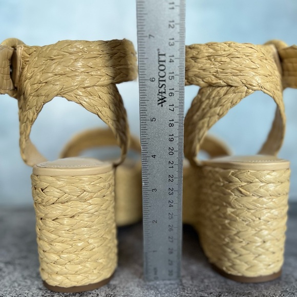 Espadrilles wedges natural tan sandals vacation shoes boho - Picture 13 of 13